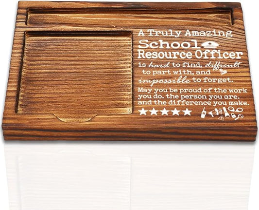 Thank You Appreciation Gifts for School Resource Officer, Going Away Gift Retirement Gift for School Resource Officer, Best School Resource Officer Gifts Self-Stick Note Pad Holders-DW47
