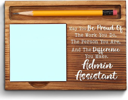 Administrative Assistant Appreciation Gifts, Thank You Gifts for Administrative Assistant, Admin Assistant Gifts for Women, Men, Administration Gifts Self-Stick Note Pad Holders ZSS9