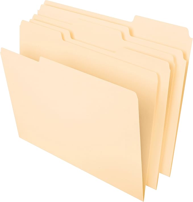 Pendaflex File Folders, Letter Size, 8-1/2" x 11", Classic Manila & Recycled Hanging Folders, Legal Size, Standard Green, 1/3 Cut, 25/BX (81621)