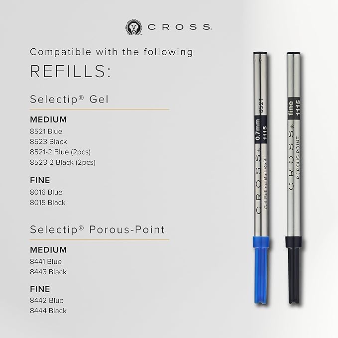Cross Bailey Light Refillable Rollerball Pen Presented in a Everyday Gift Box - Medium Point, Black Ink, Polished Burgundy