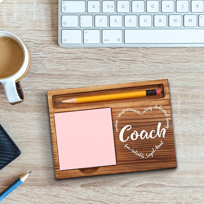 Coach Gifts, Coach Sticky Note Holder, Coach Appreciation Gifts, Thank You Coach Gifts, Coach Office Decor, Coach Desk Self-Stick Note Pad Holders GSH11