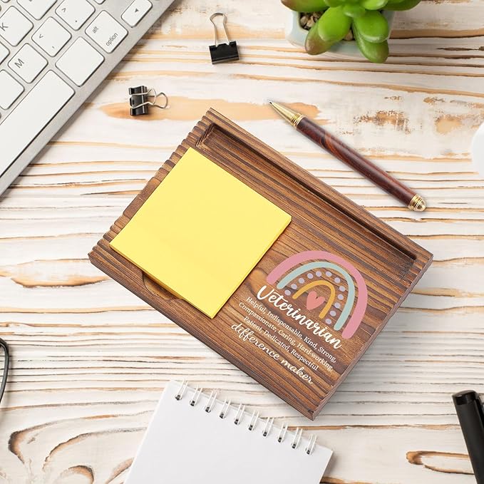 Veterinarian Gift Sticky Note Holder, Appreciation Gifts for Vet Tech Thank You Gift for Veterinary Nurse Graduation, Self-Stick Note Pad Holders for Vet School Animal Clinic Hospital Staff TZP51